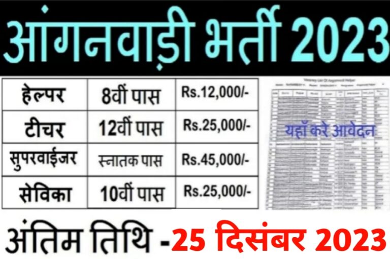 Anganwadi Vacancy 2023