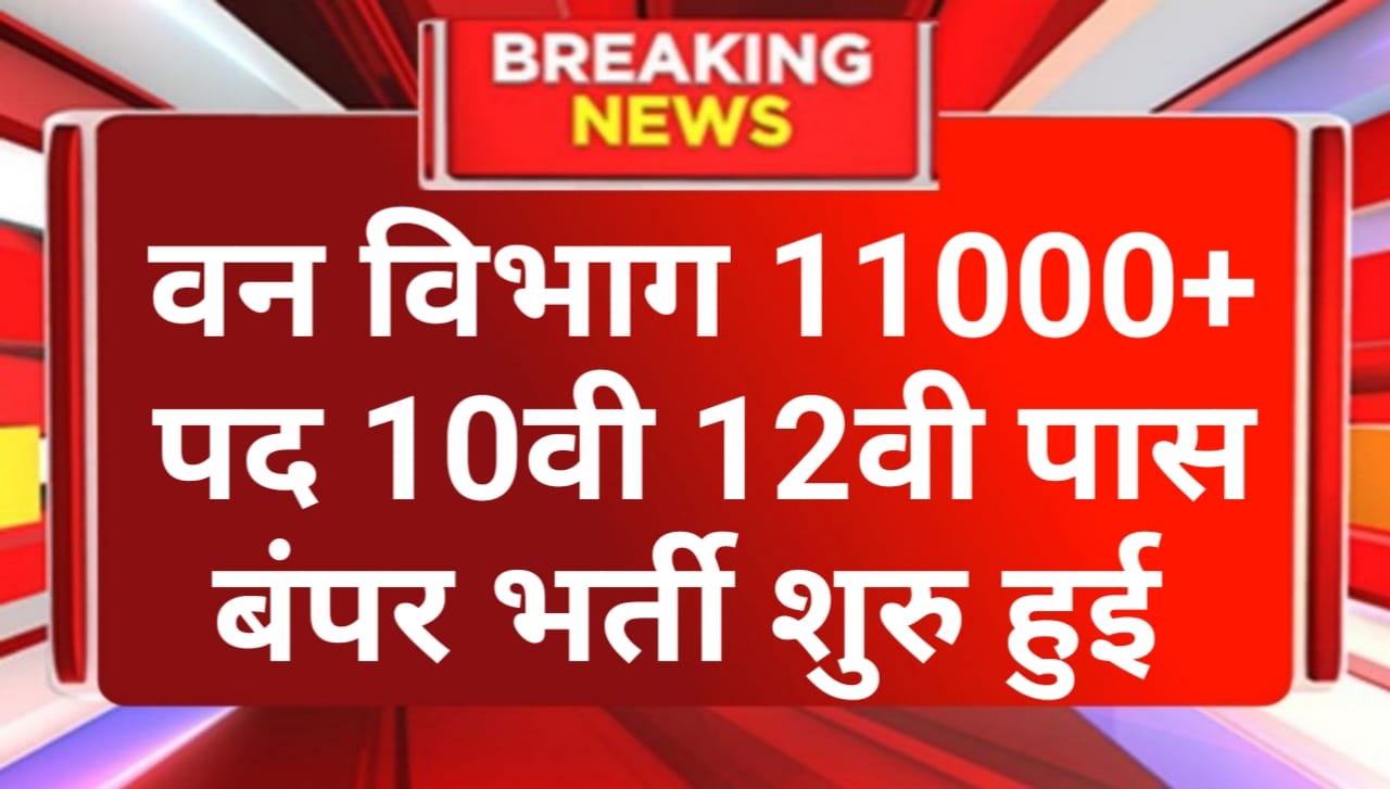 Van Vibhag Bharti 2024 वन विभाग 11000+ पद बंपर भर्ती 10वी 12वी पास