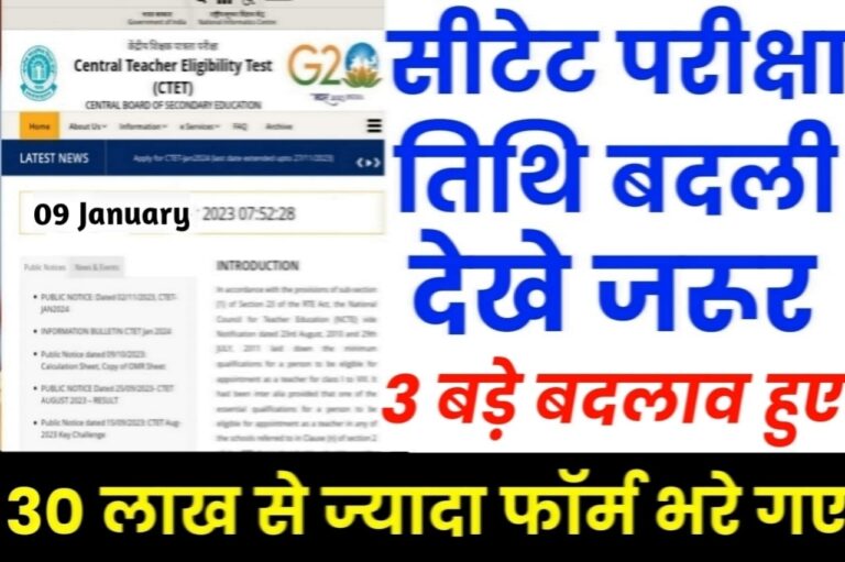 Ctet Exam 2024 Latest News