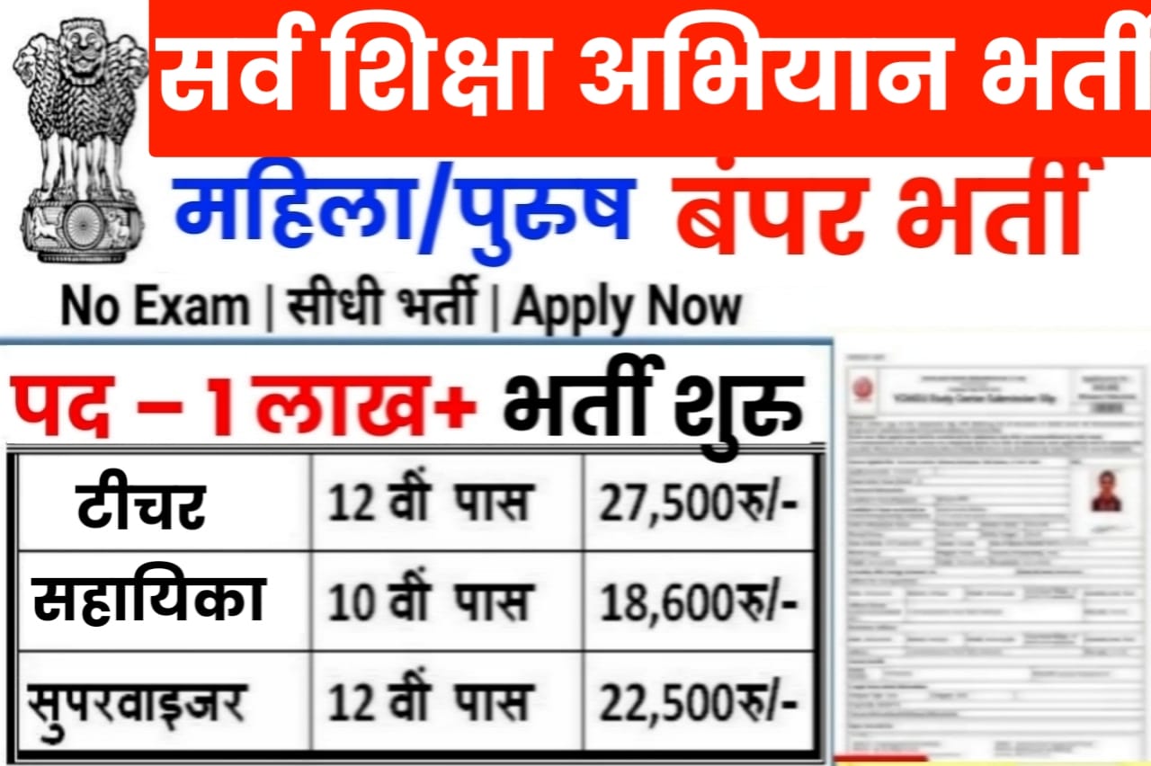 Sarva Shiksha Abhiyan Recruitment 2024