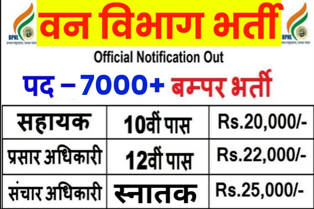 Van Vibhag Bharti 2024